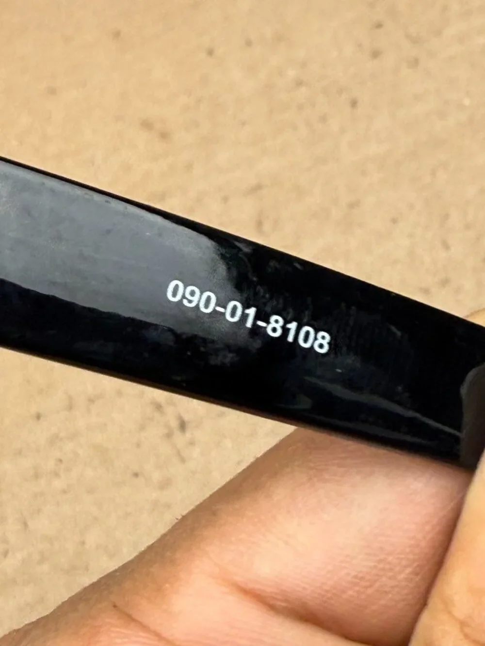 Men's Sunglasses Hand Polished Black Frames 090-01-8108 Minor scratches